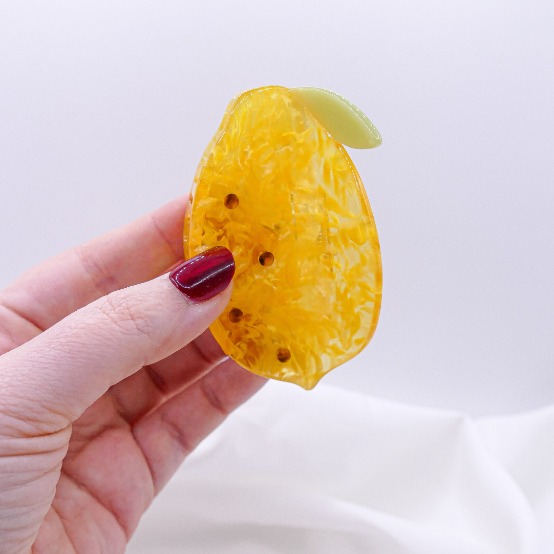Haarklammer Zitrone Haarkralle Sommer - Hairclip witziges Haaraccessoire Limone