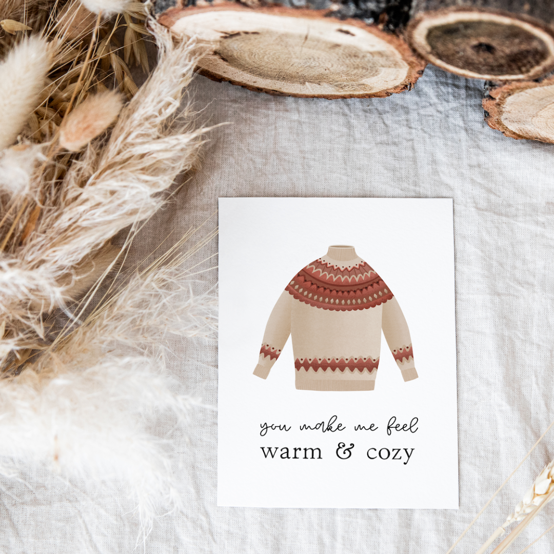 Postcard Norwegian sweater - warm & cozy
