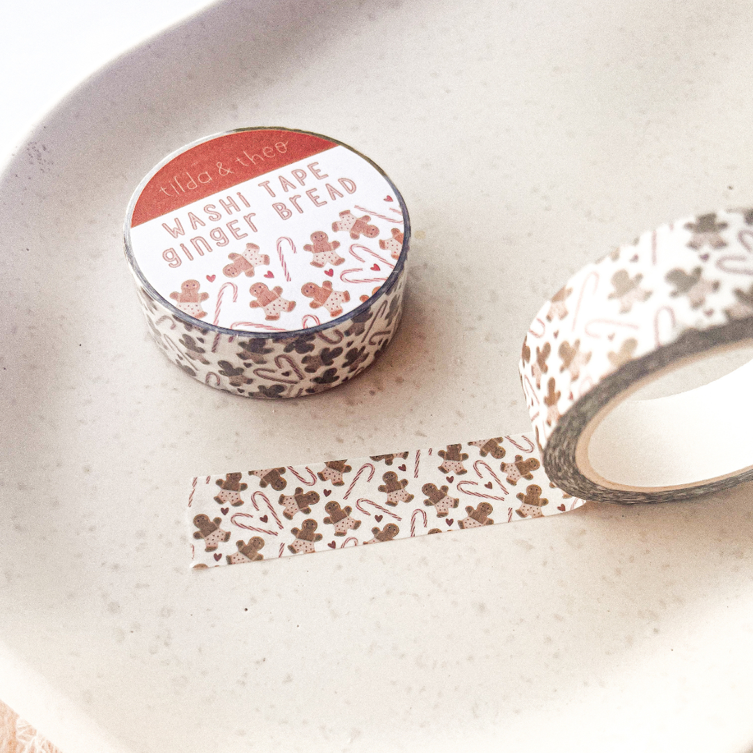 Washi Tape Lebkuchen Weihnachten - Klebeband Masking Tape Zuckerstange
