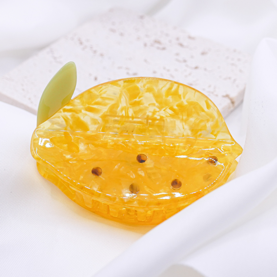 Haarklammer Zitrone Haarkralle Sommer - Hairclip witziges Haaraccessoire Limone