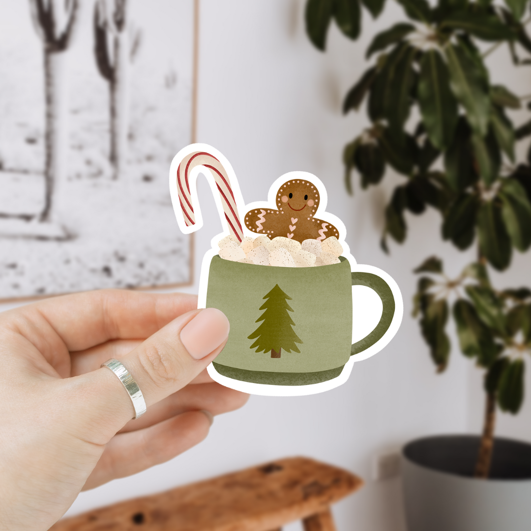Sticker Weihnachten Hot Chocolate Vinyl - Aufkleber Christmas Mug Kiss Cut