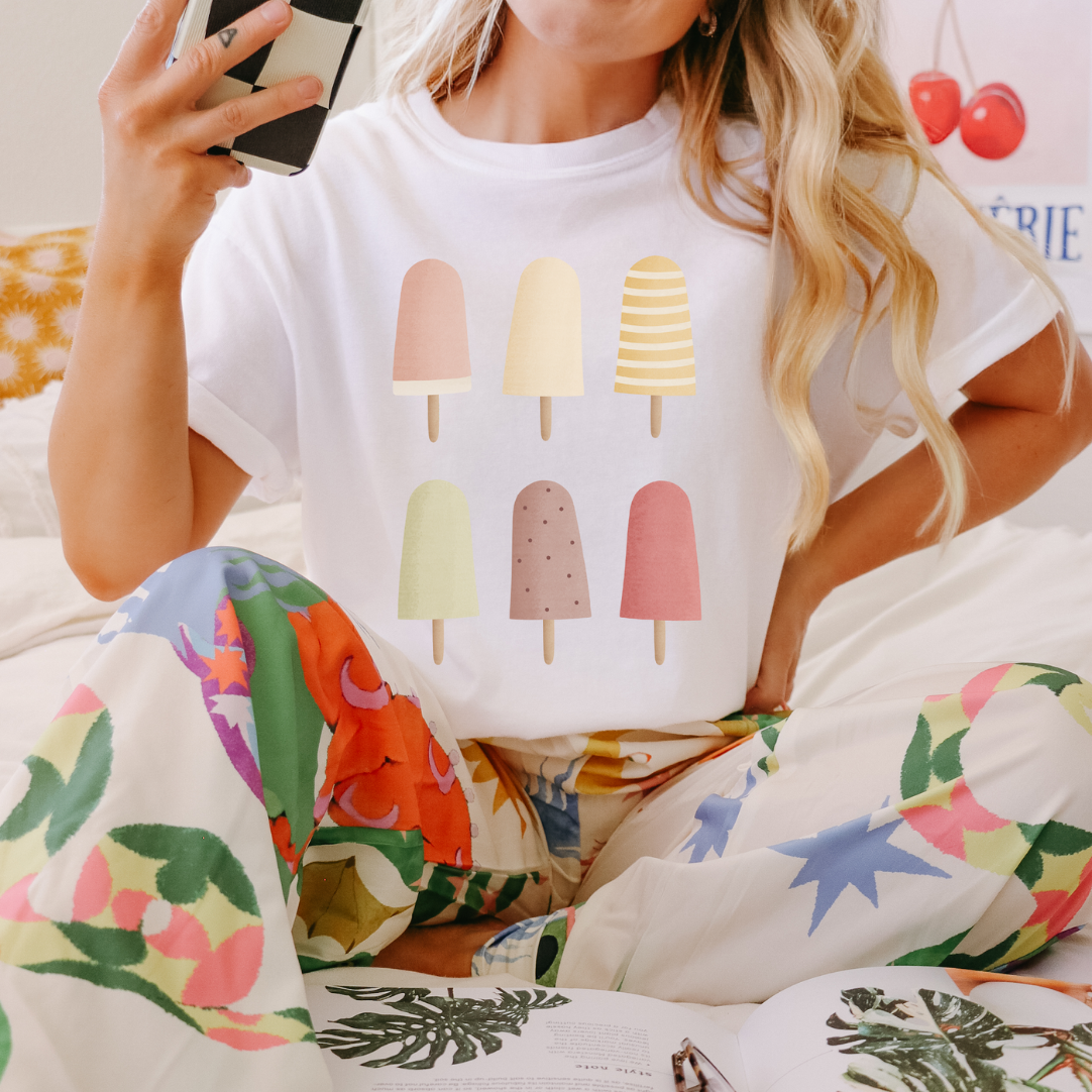 T-Shirt Eis am Stiel - BIOBAUMWOLLE Cottagecore Ice Cream Shirt