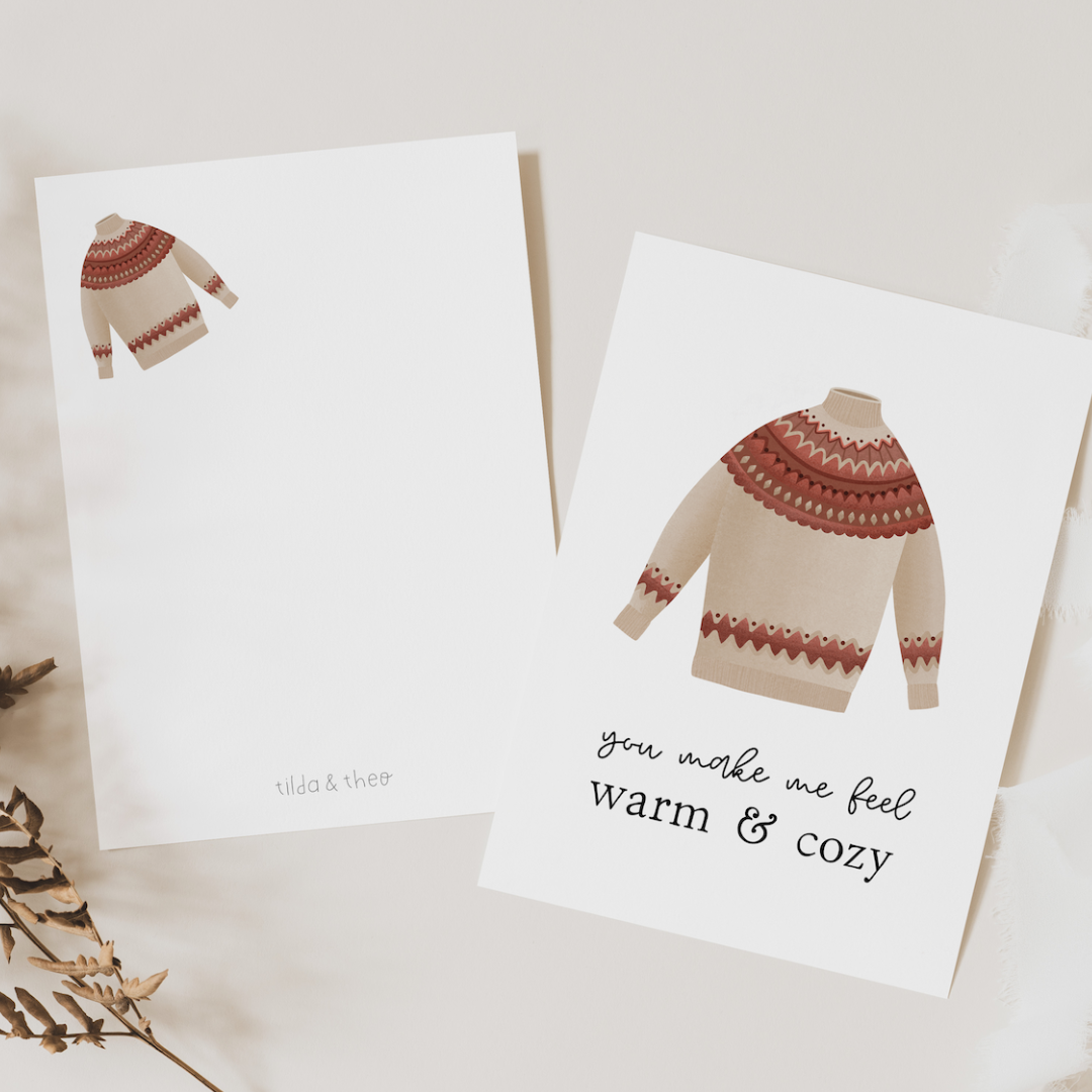 Postcard Norwegian sweater - warm & cozy