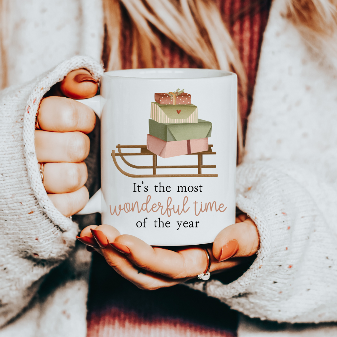Tasse Weihnachten Schlitten Geschenke