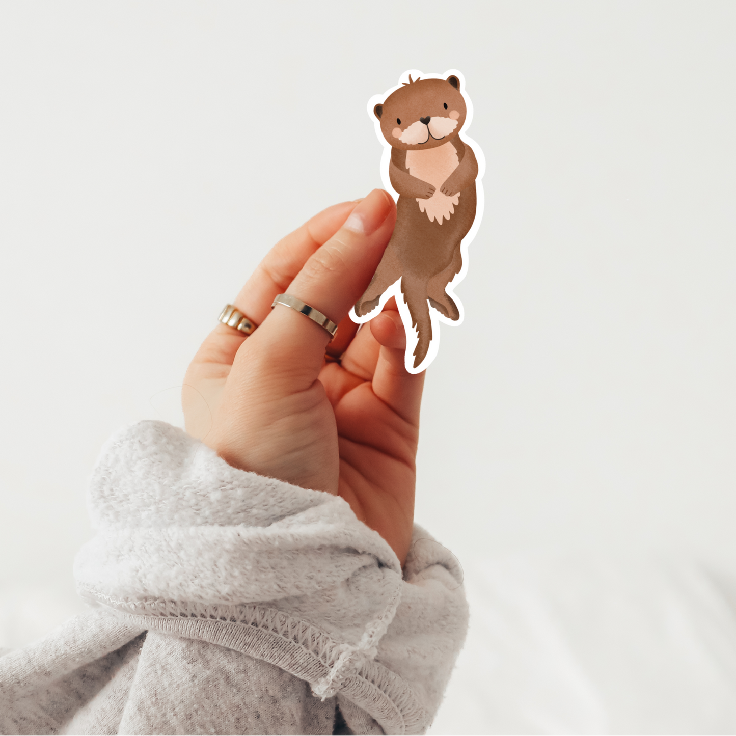 Sticker Otter Vinyl - Aufkleber Waldtiere Kiss Cut - Wasserflasche / Brotbox-Aufkleber
