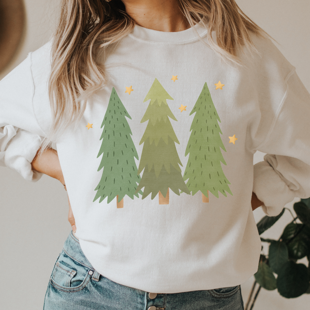 Pullover Weihnachtsbäume - Weihnachten Winterwald Weihnachtspulli