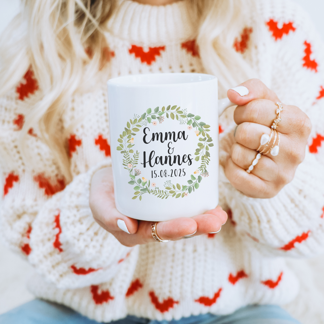 Tasse Hochzeit Eukalyptus