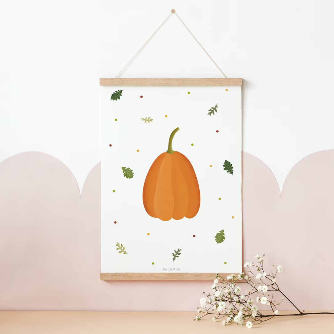 Posterset Herbst Kunstdruck Cozy Autumn - Wanddeko Herbst Geister Pilze