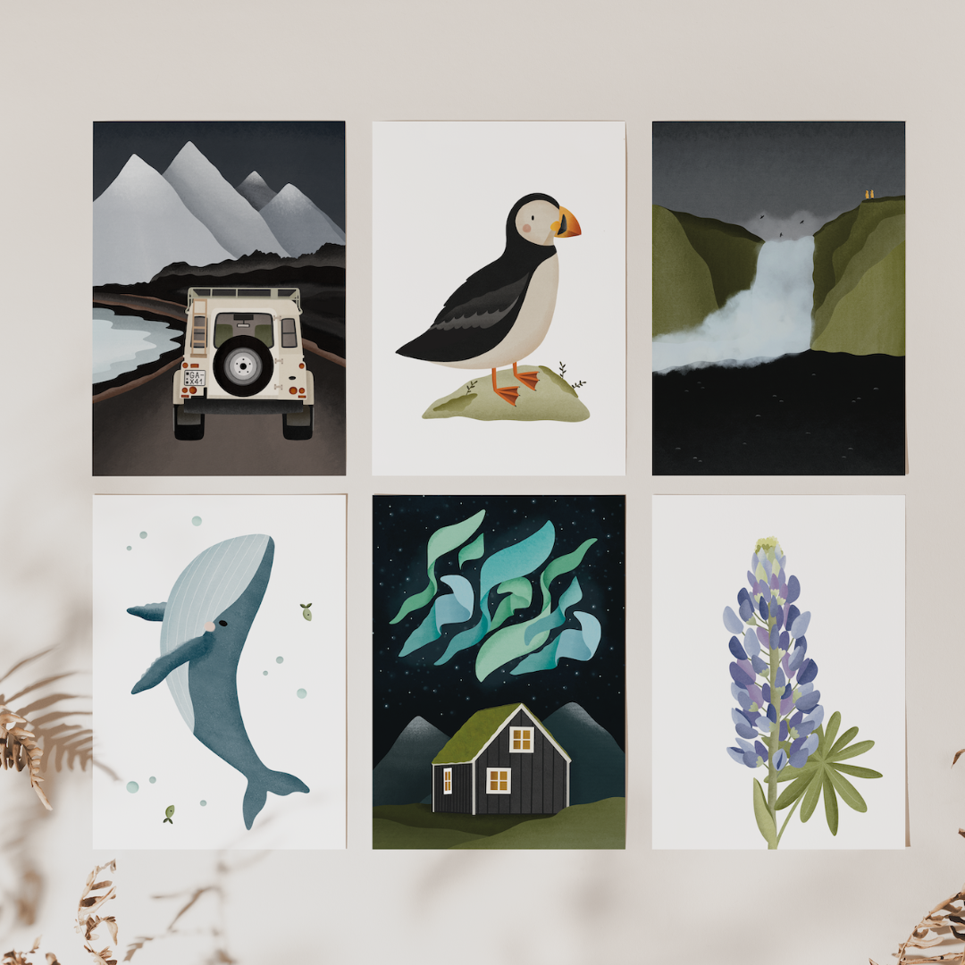 Postkarten-Set Island - Skandinavien