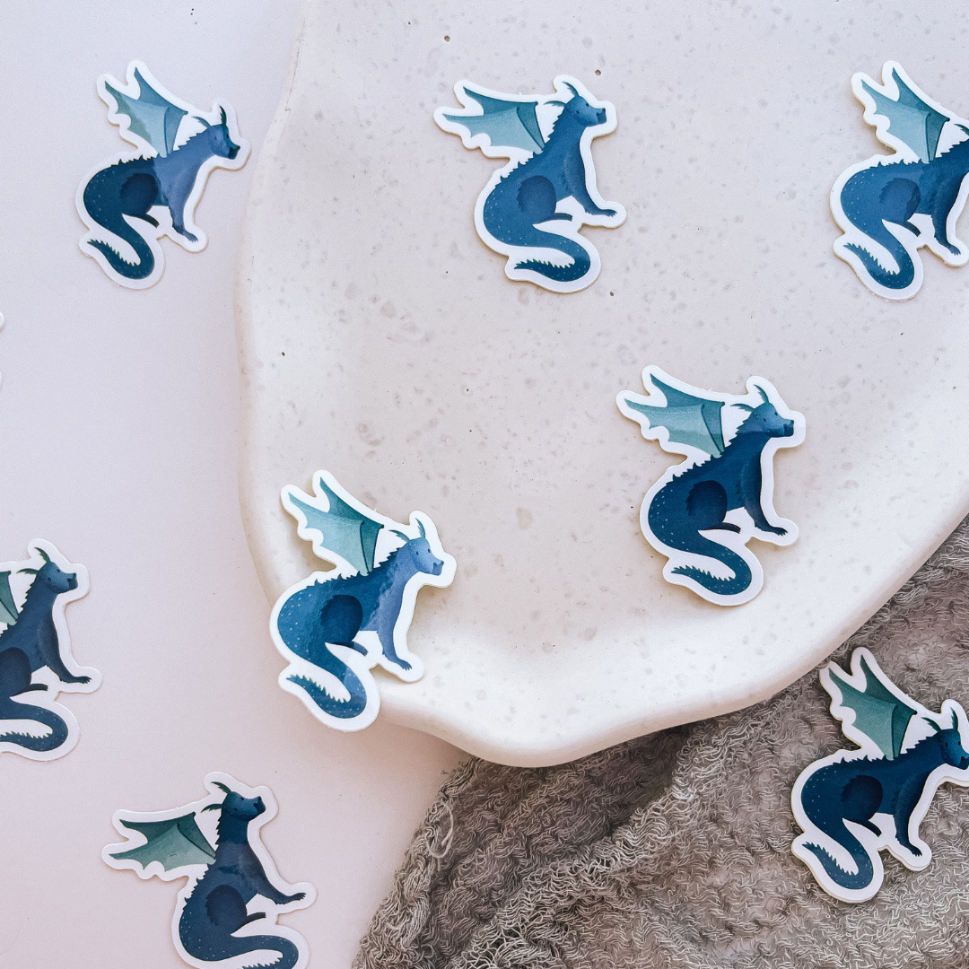 Sticker Drache Fantasie - Vinyl Aufkleber Kiss Cut