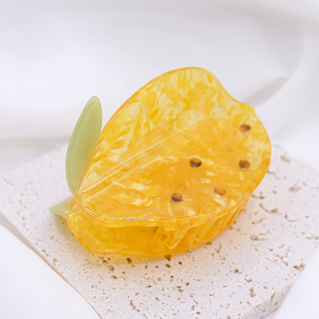 Haarklammer Zitrone Haarkralle Sommer - Hairclip witziges Haaraccessoire Limone