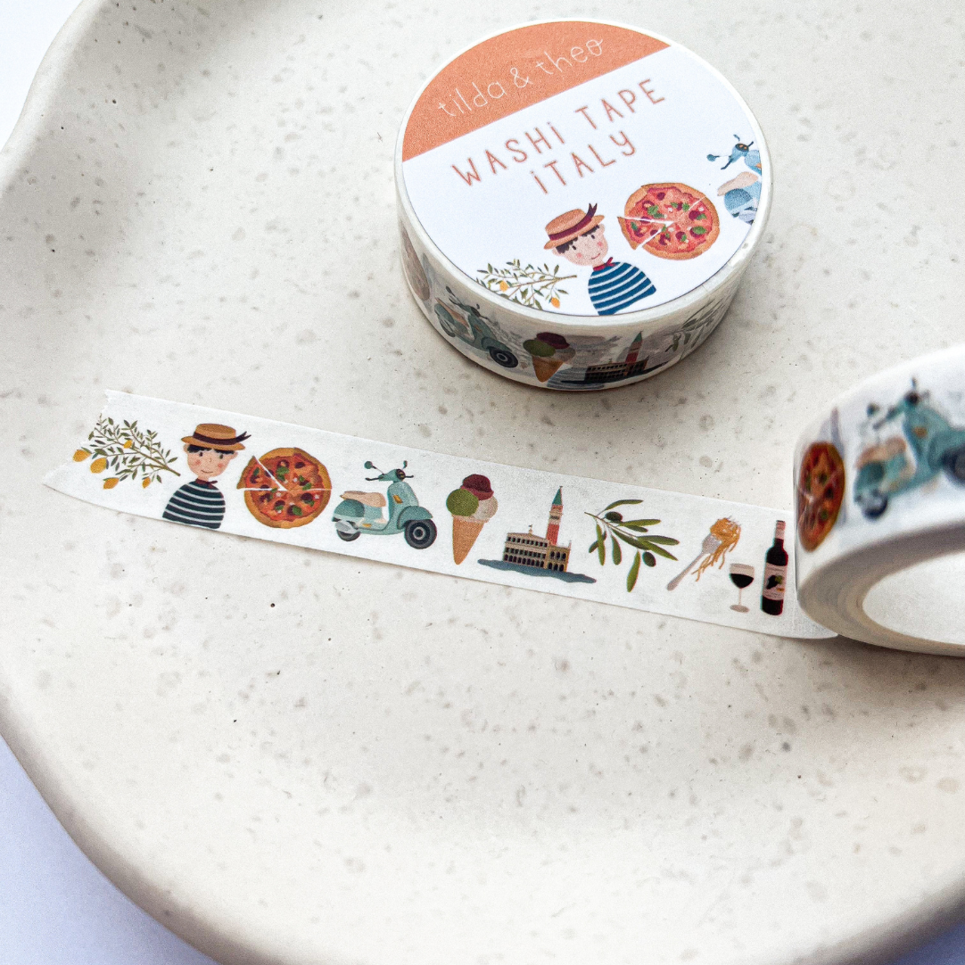 Washi Tape Forest - masking tape mushrooms