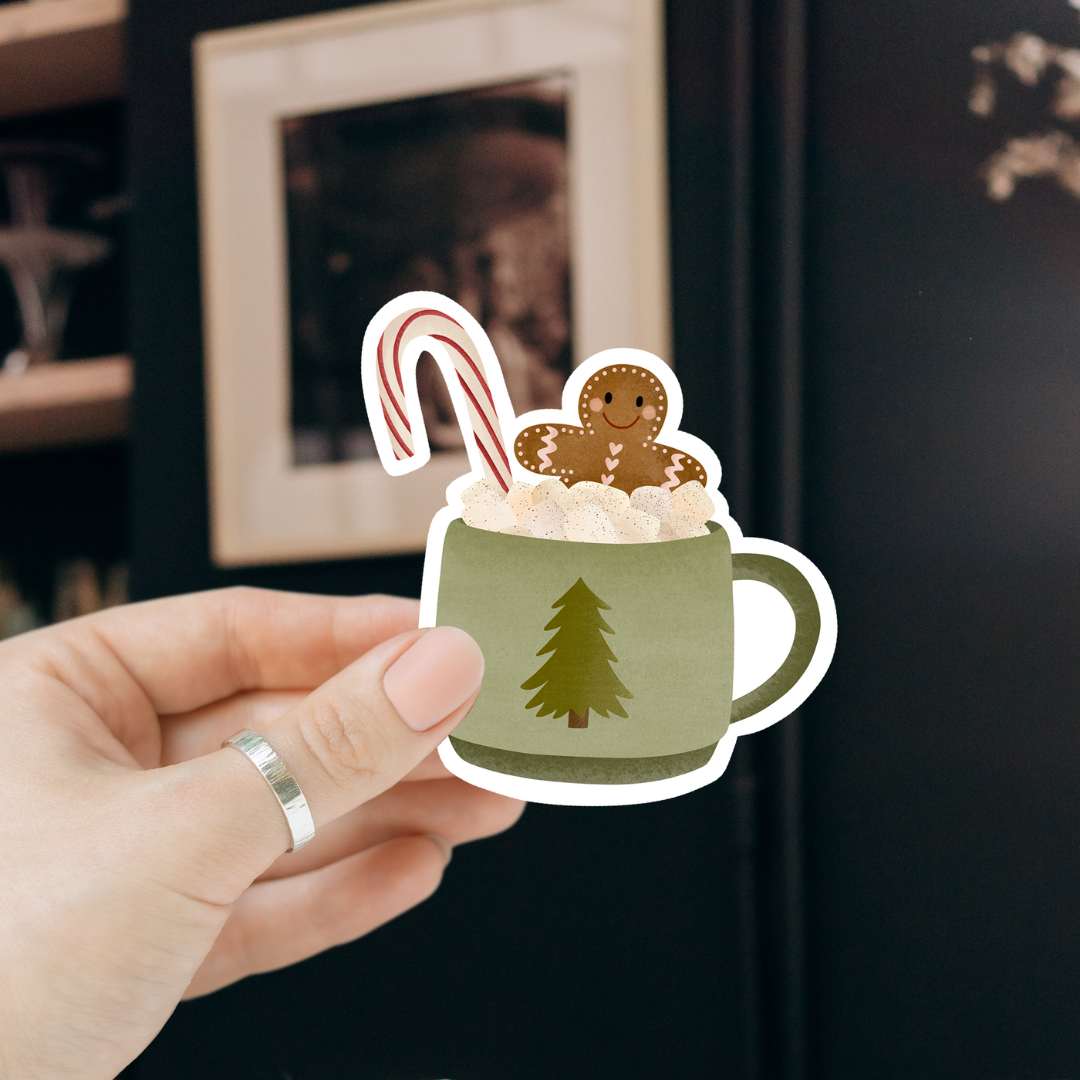 Sticker Weihnachten Hot Chocolate Vinyl - Aufkleber Christmas Mug Kiss Cut
