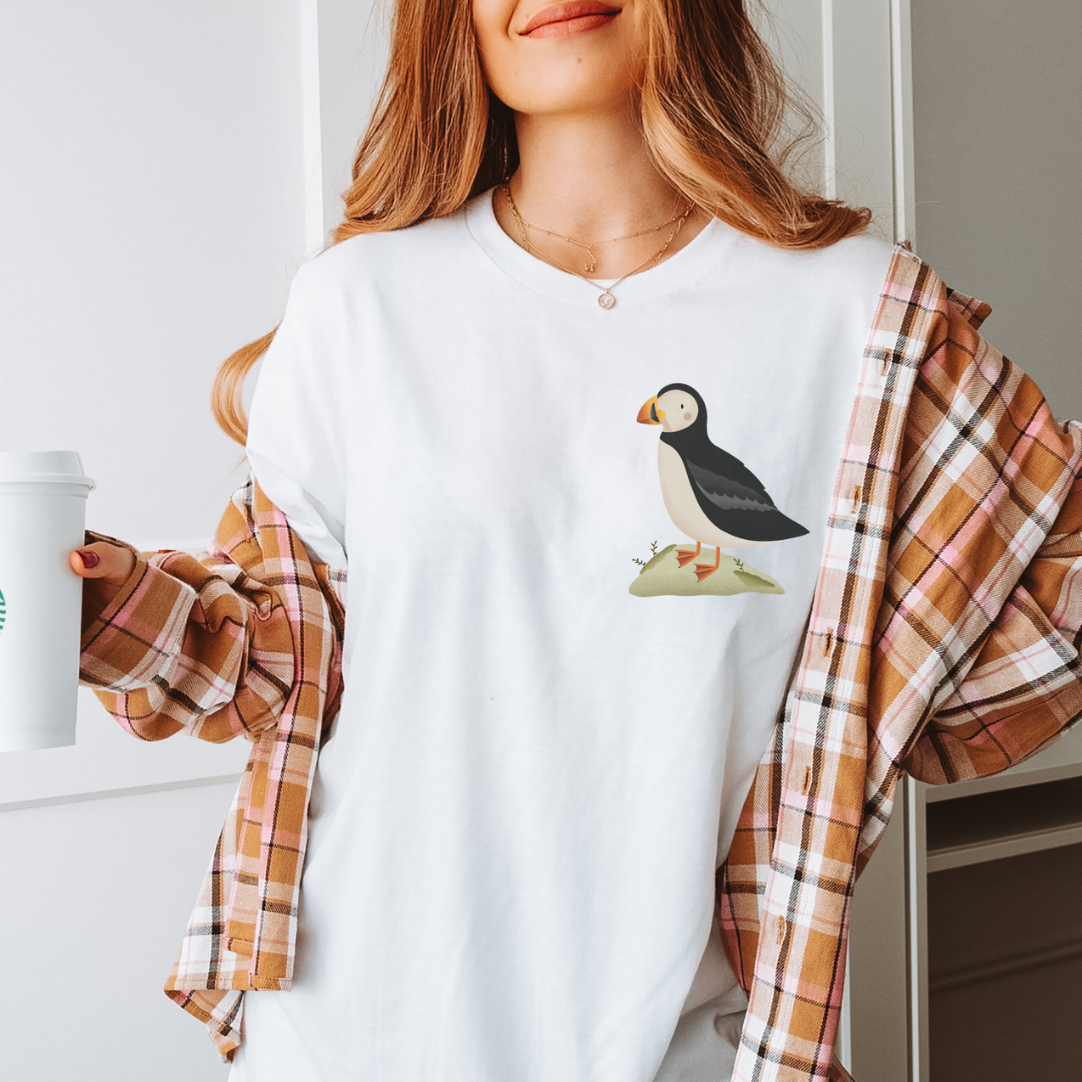 Tshirt Island Puffin - BIOBAUMWOLLE Papageientaucher Skandinavien Shirt - Iceland Souvenir