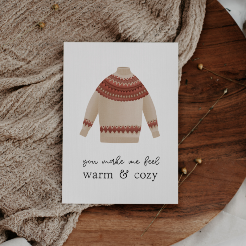 Postcard Norwegian sweater - warm & cozy