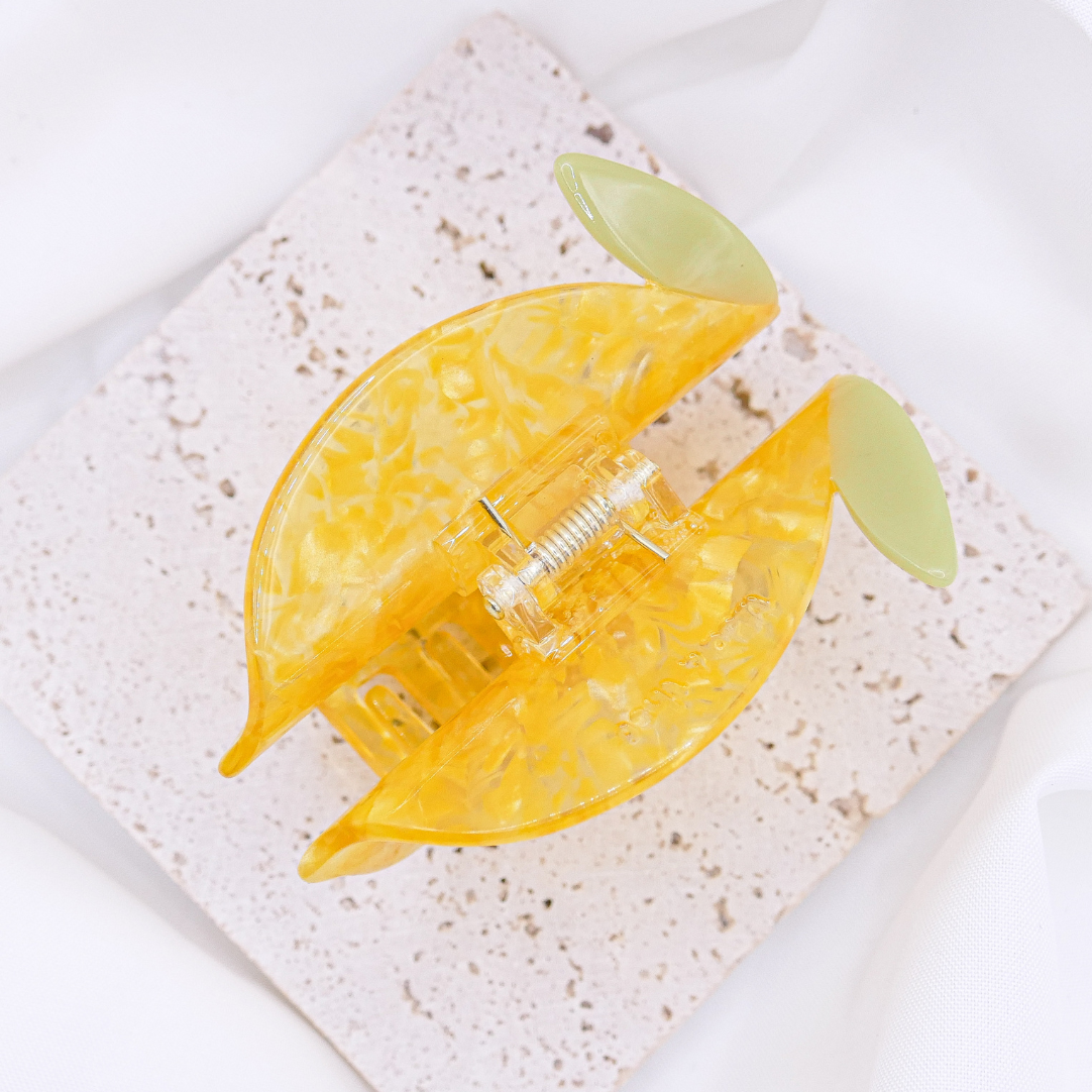 Haarklammer Zitrone Haarkralle Sommer - Hairclip witziges Haaraccessoire Limone
