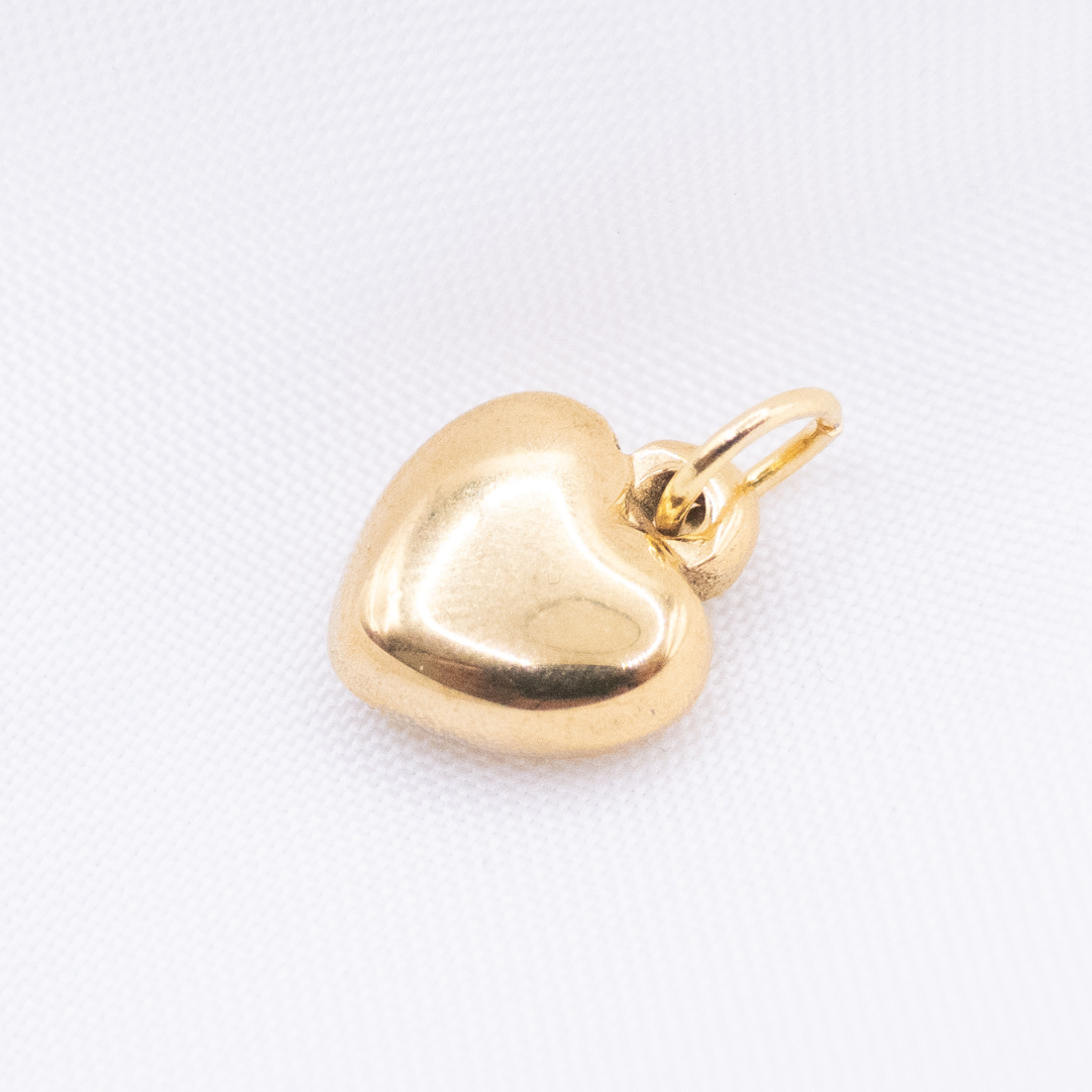 Charm Herz - Anhänger rundes Herz golden