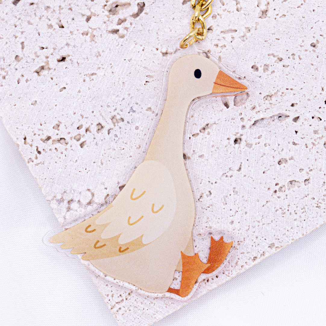Schlüsselanhänger Gans aus Acryl - Geschenk Einzug Ente