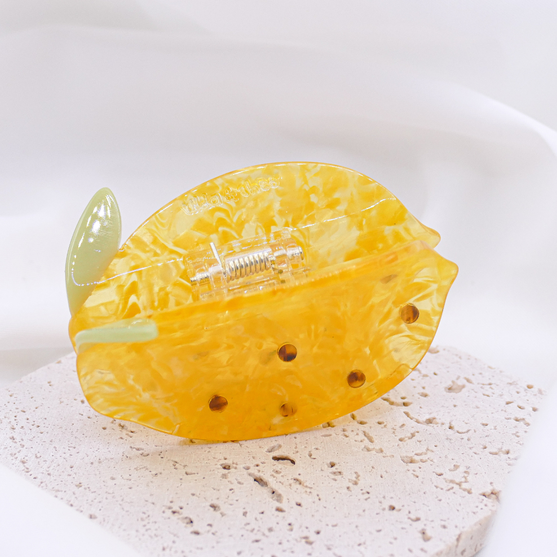 Haarklammer Zitrone Haarkralle Sommer - Hairclip witziges Haaraccessoire Limone