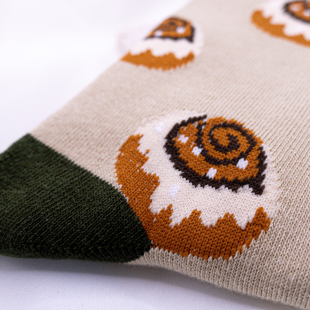 Socken Zimtschnecke Baumwollsocken Schweden Kanelbulle - Zimtschneckensocke witziges Accessoire