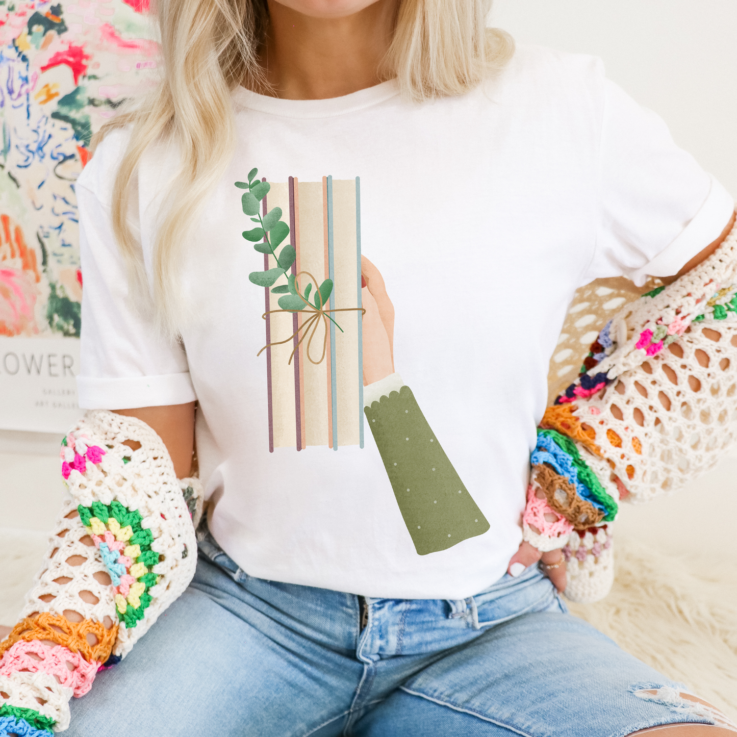 T-Shirt Buch Lesen Bücherstapel - BIOBAUMWOLLE Booklover Shirt Geschenk
