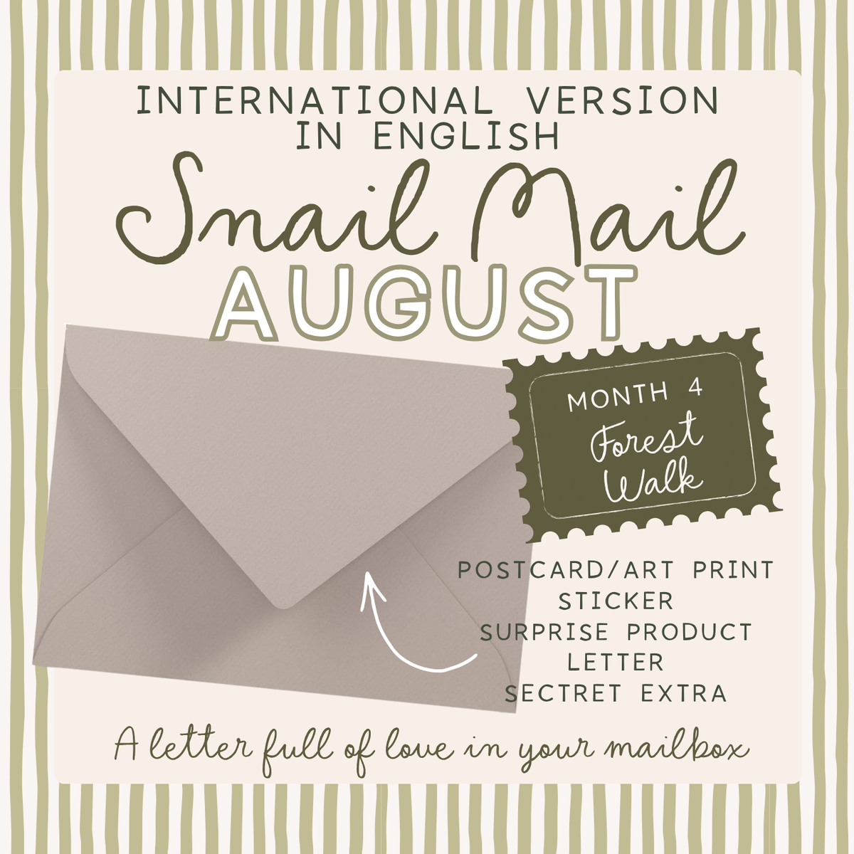 ENGLISH VERSION Snail Mail from Tilda & Theo - Our monthly Mail Club