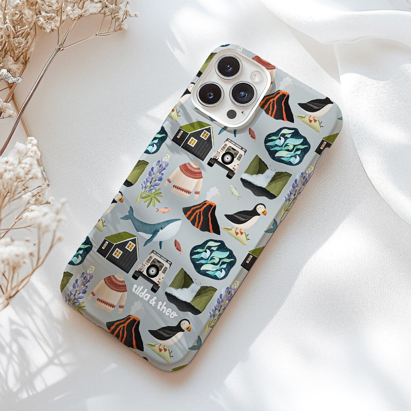 Handyhülle Island Skandinavien für iPhone - Hard Case Hülle Reise