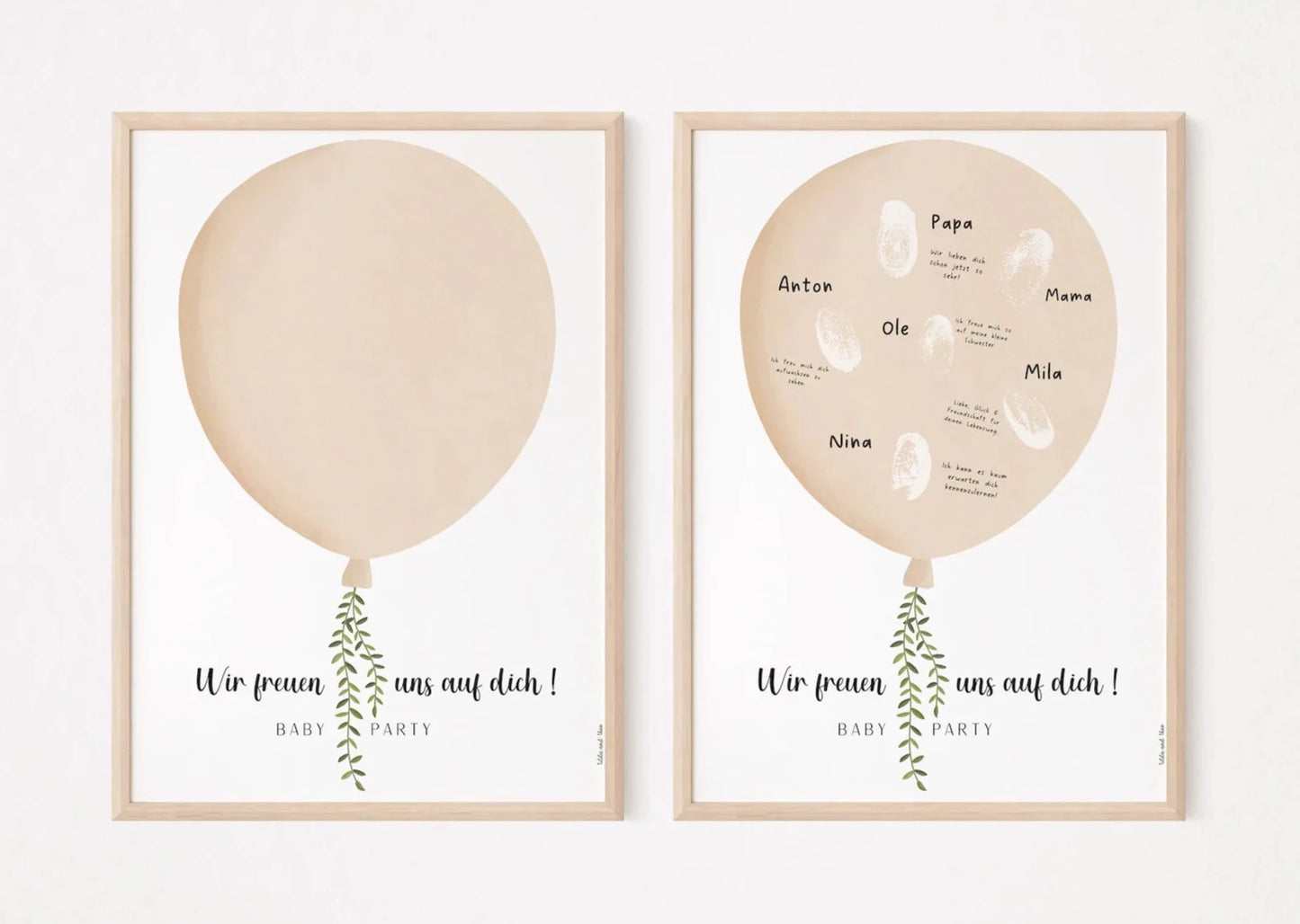 Guest Book Baby Shower Balloon - Fingerprint Baby Celebration