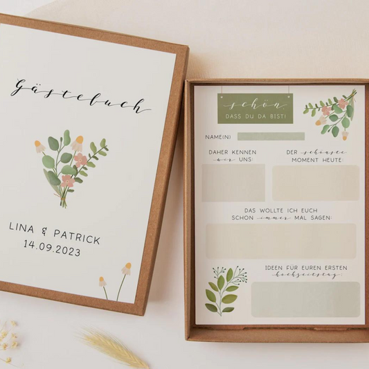 Gästebuchkarten Hochzeit Zweige - Gästebuch Karten in A5