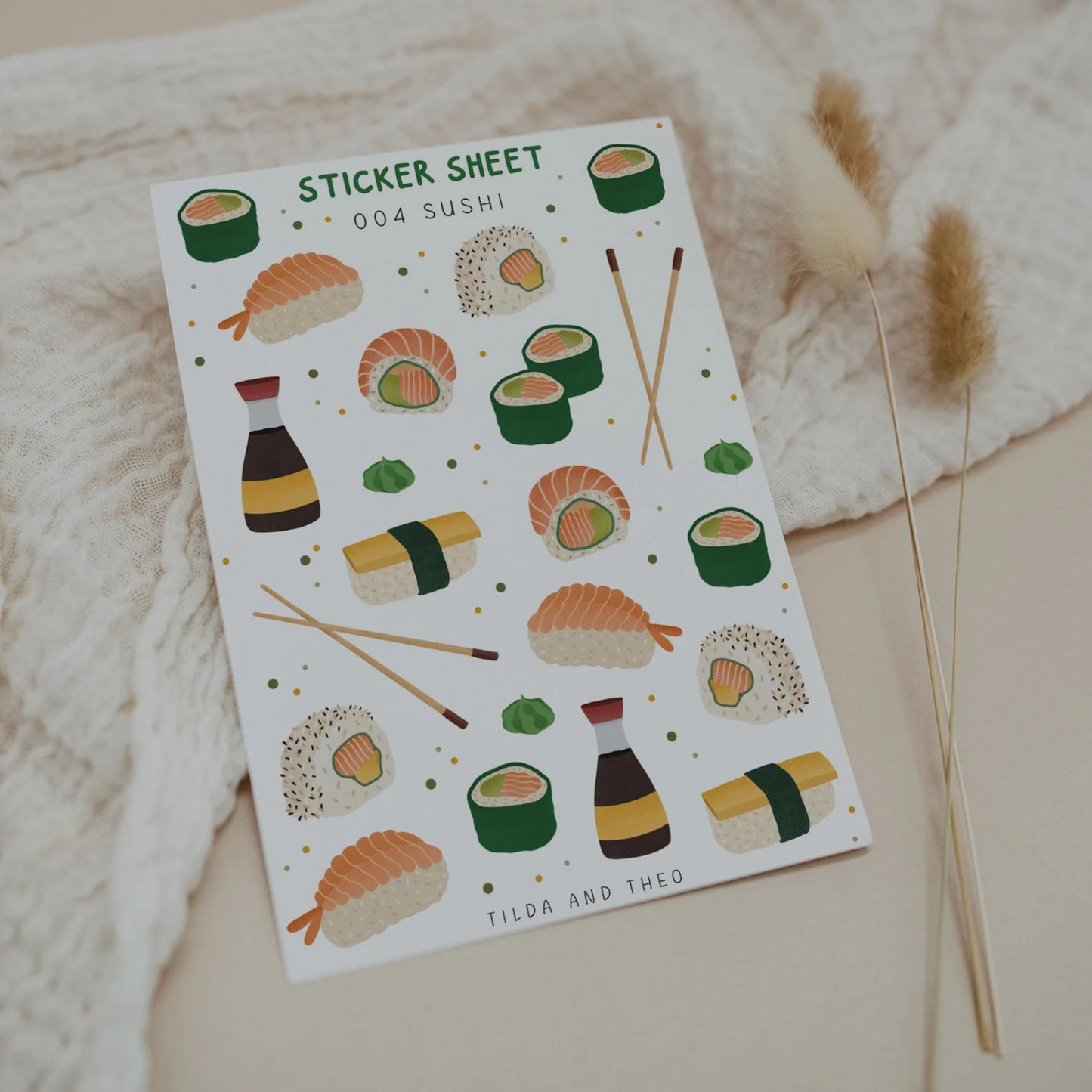 Sticker Sheet Sushi - 004 Sushiessen Japan Sticker