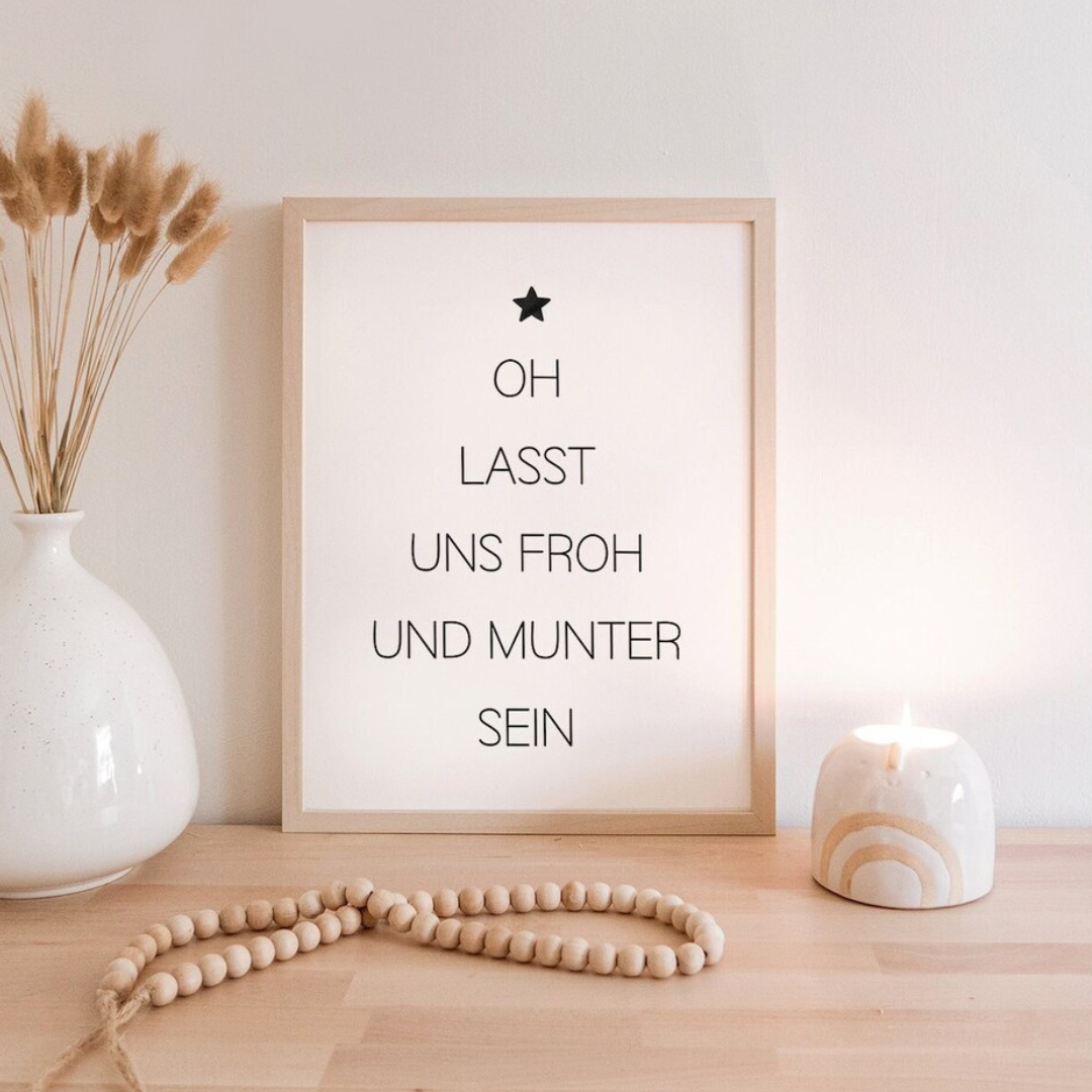 Poster Weihnachten - Tannenbaum minimalistische Weihnachtsdeko