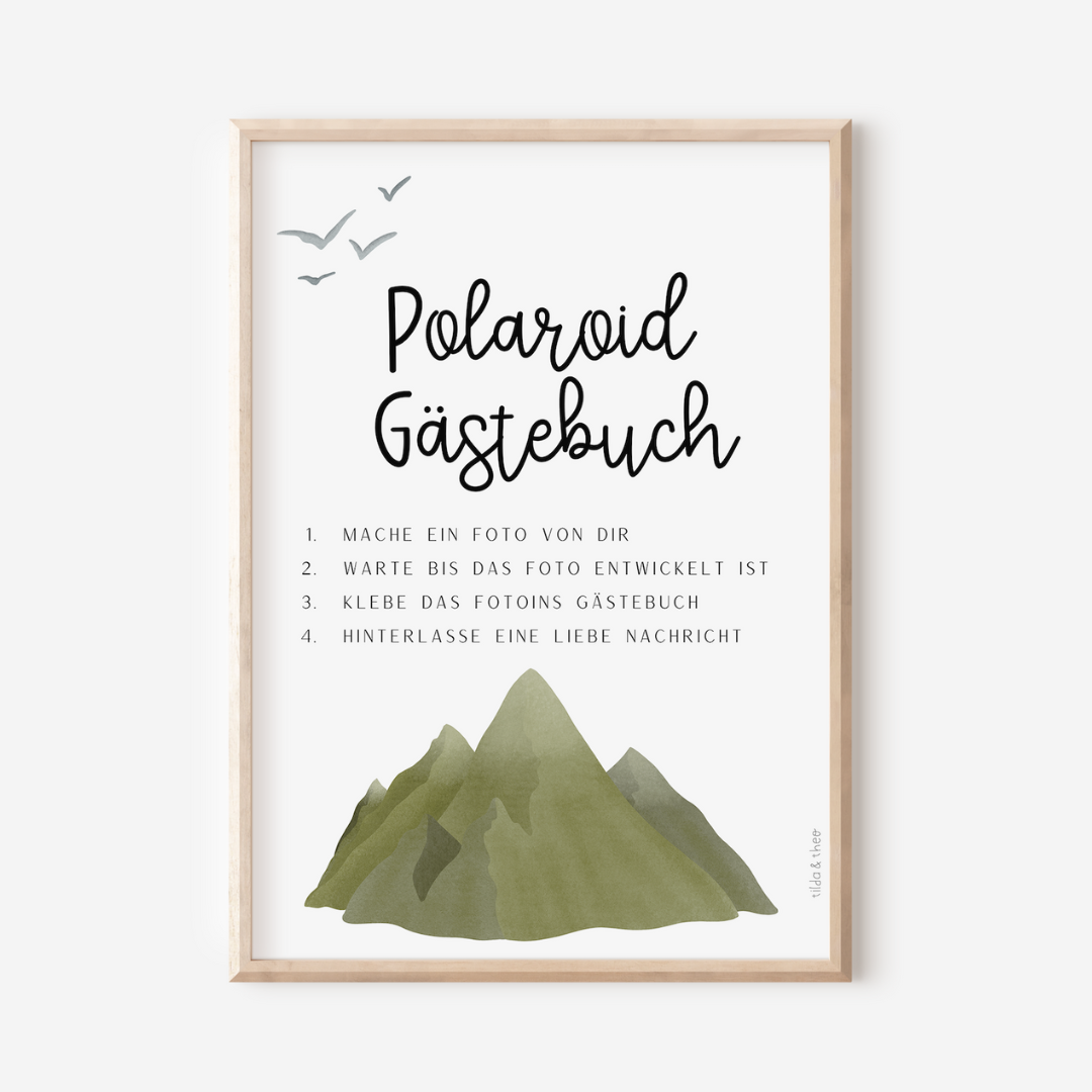 Polaroid Gästebuch Hochzeit Schild - MILLY 001