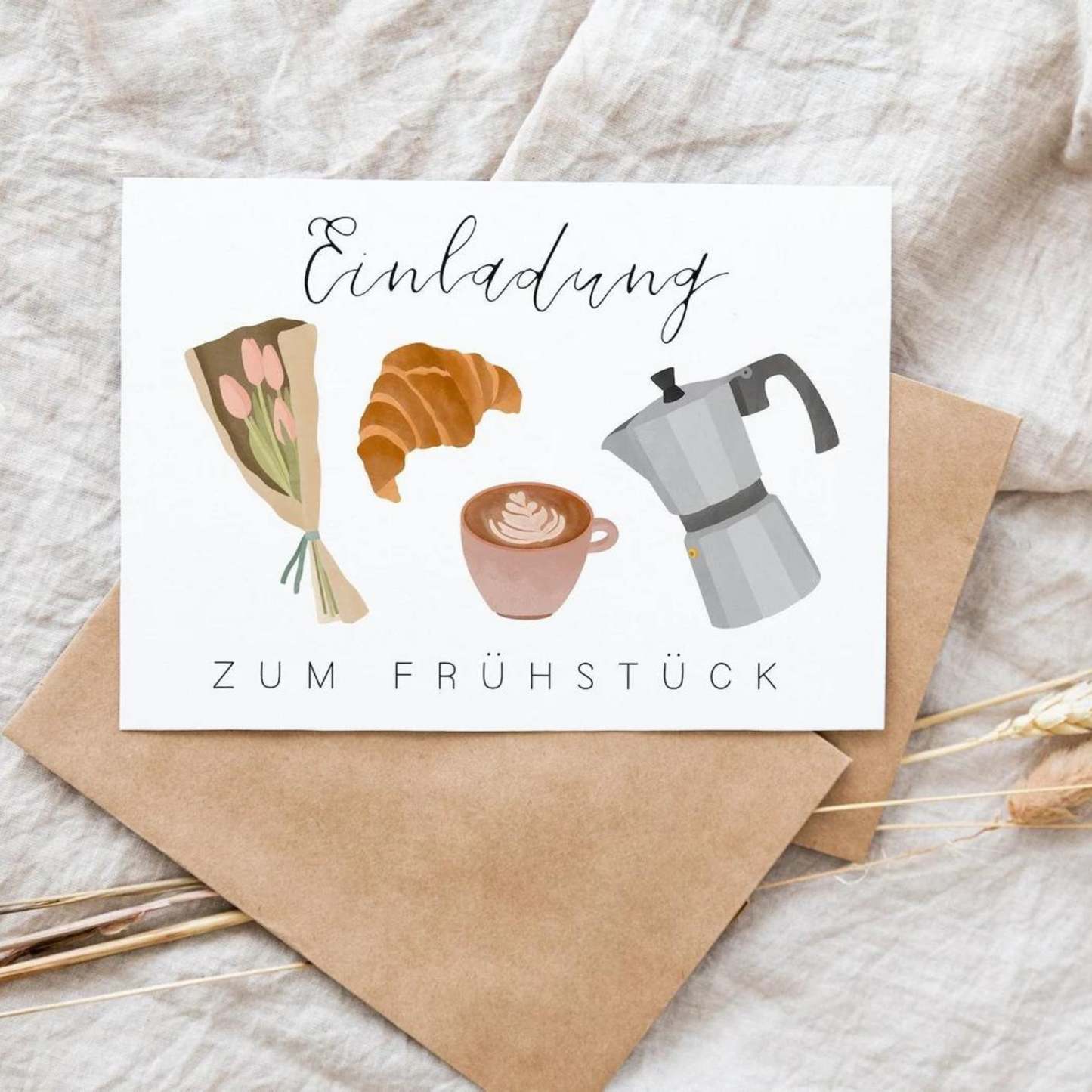 Invitation to breakfast postcard
