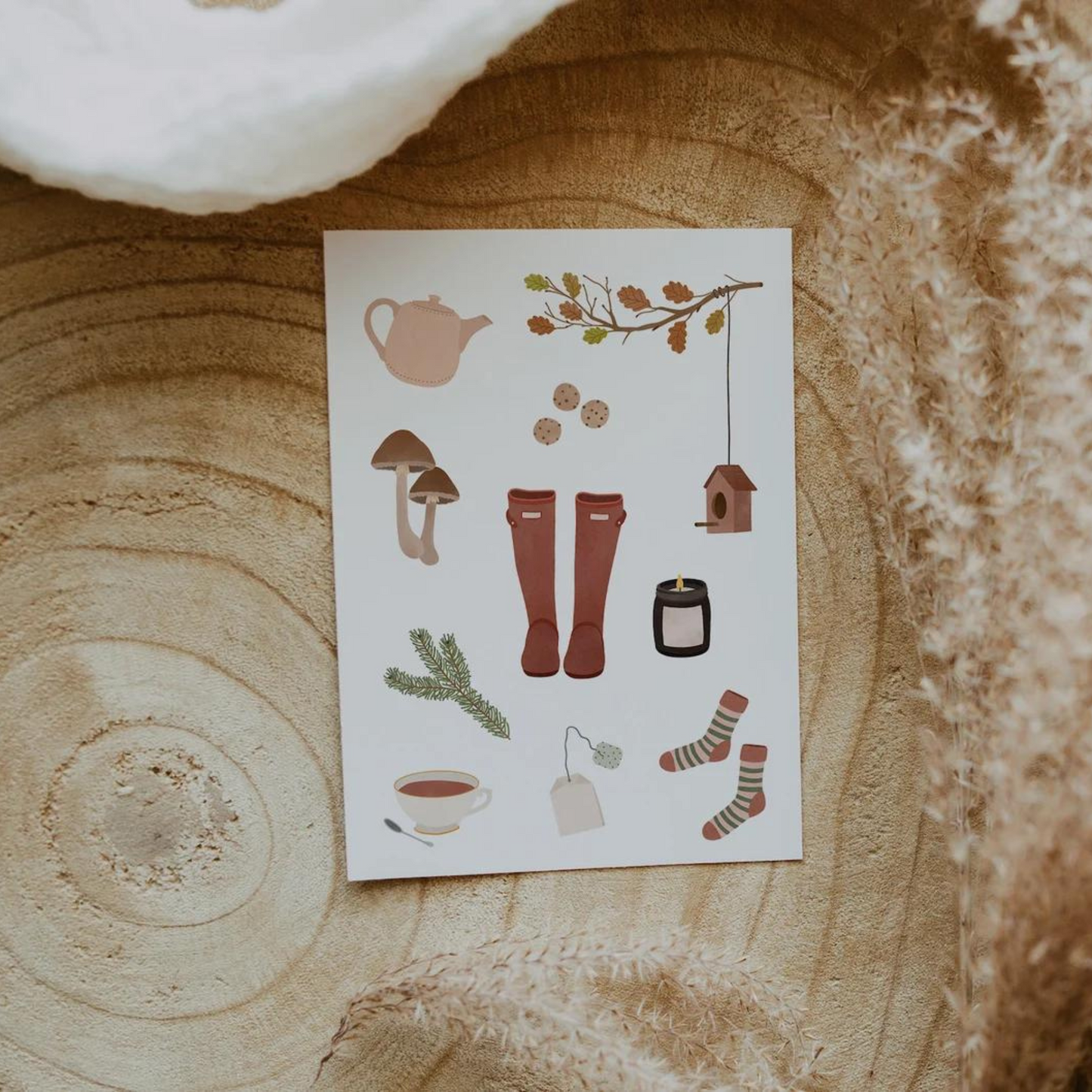 Postkarte Herbst - Autumn Essentials