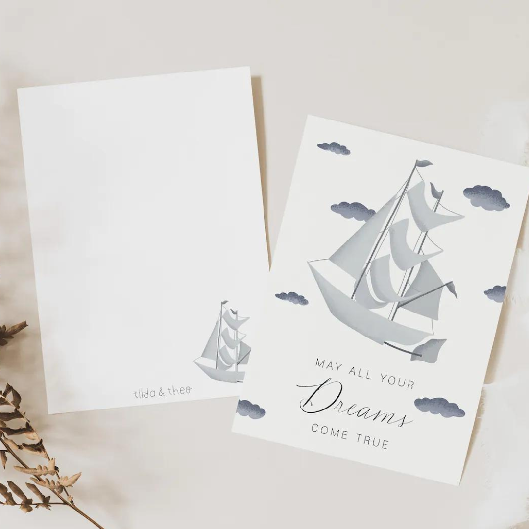 Postkarte Luftschiff - May your dreams come true