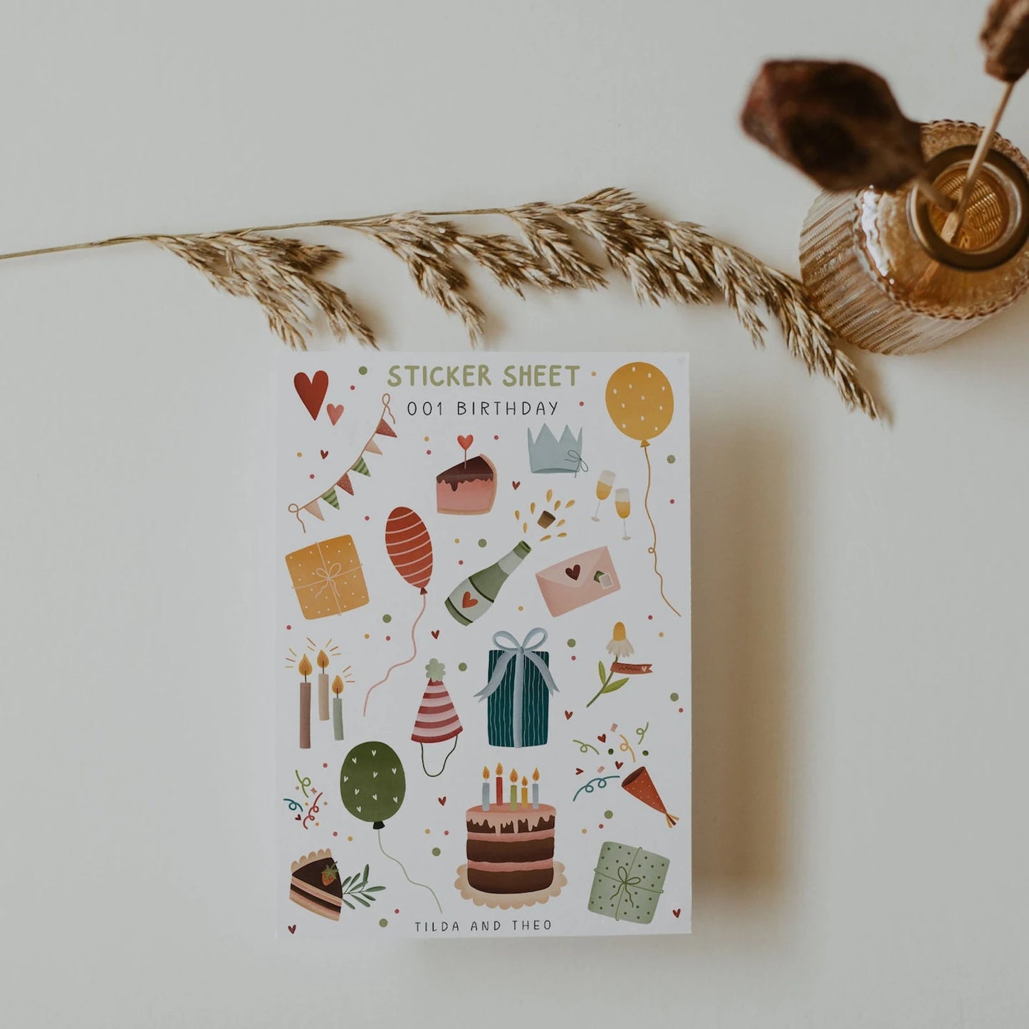 Sticker Sheet - 001 Birthday - Planner Stickers