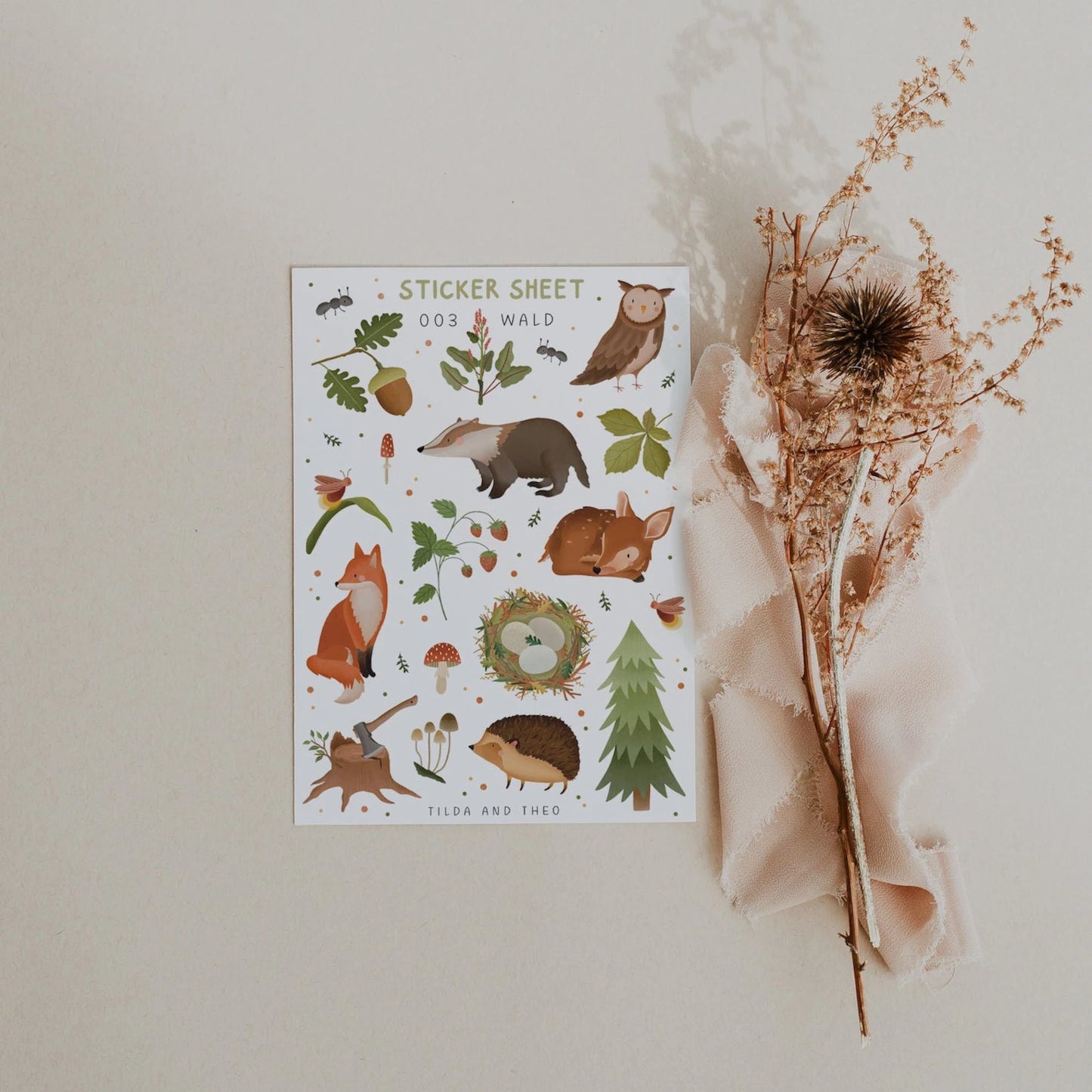 Sticker Sheet Forest - 003 Forest animals