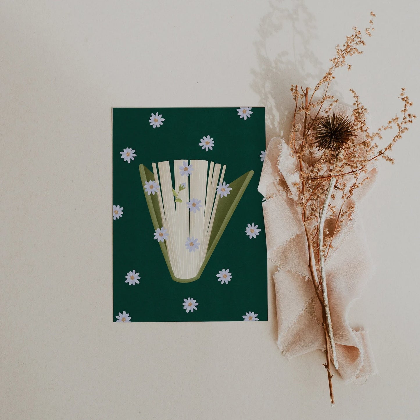 Postkarte Buch - Blumen