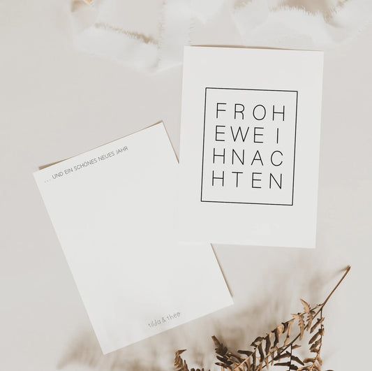 Weihnachtskarte minimalistisch - Frohe Weihnachten