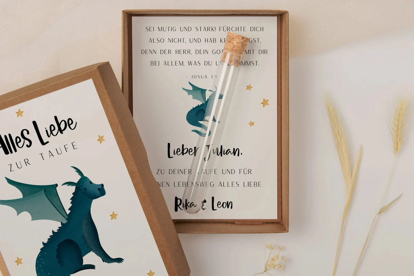 Geschenkschachtel Taufe - Drache Geldgeschenk