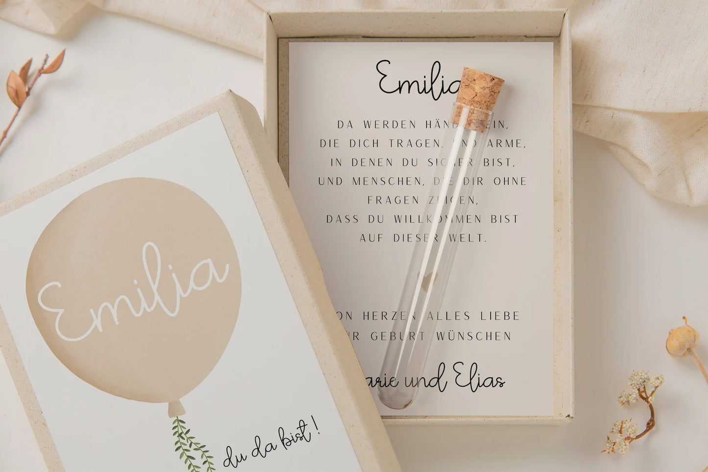Gift box birth - balloon baby money gift