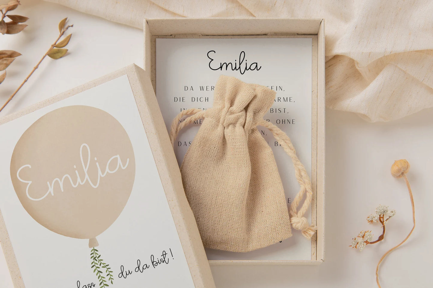 Gift box birth - balloon baby money gift
