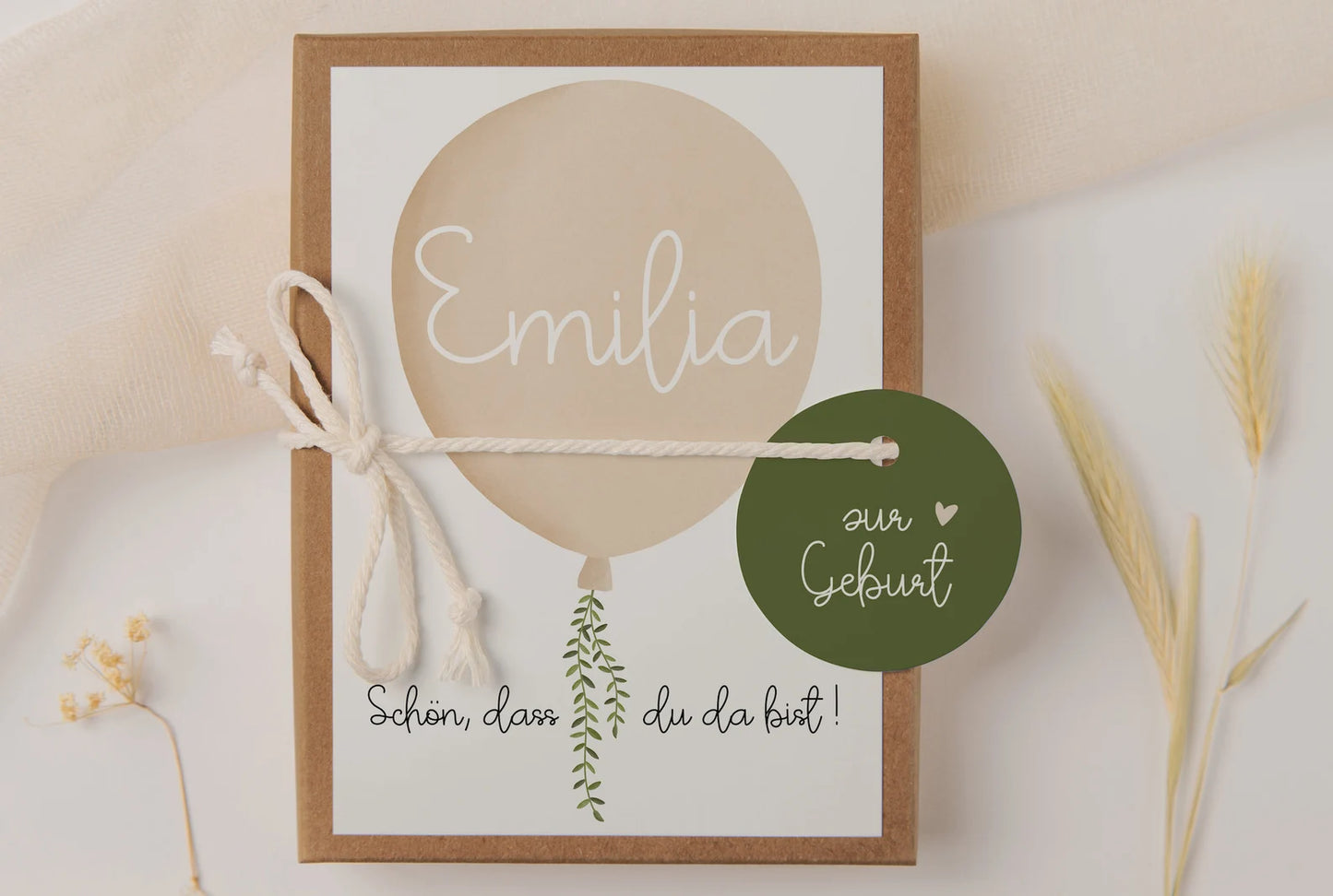 Gift box birth - balloon baby money gift