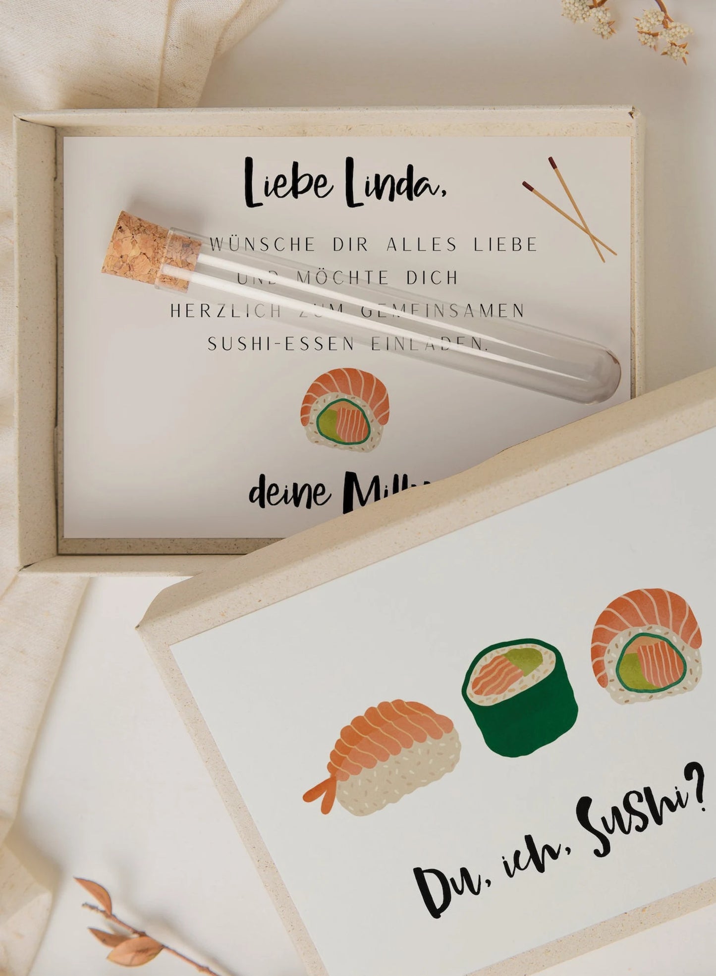 Geschenkschachtel Sushi Geburtstagsgeschenk