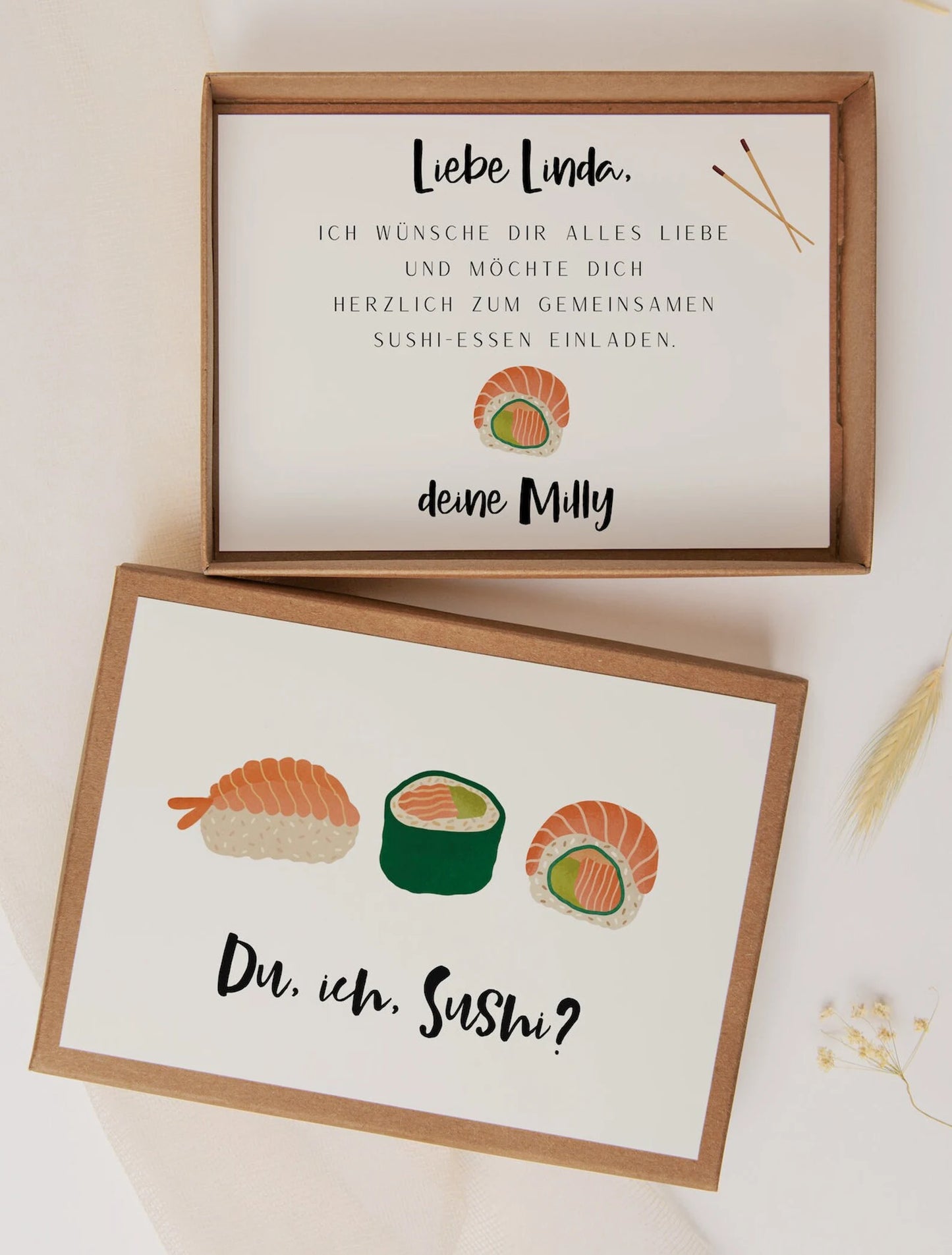 Geschenkschachtel Sushi Geburtstagsgeschenk