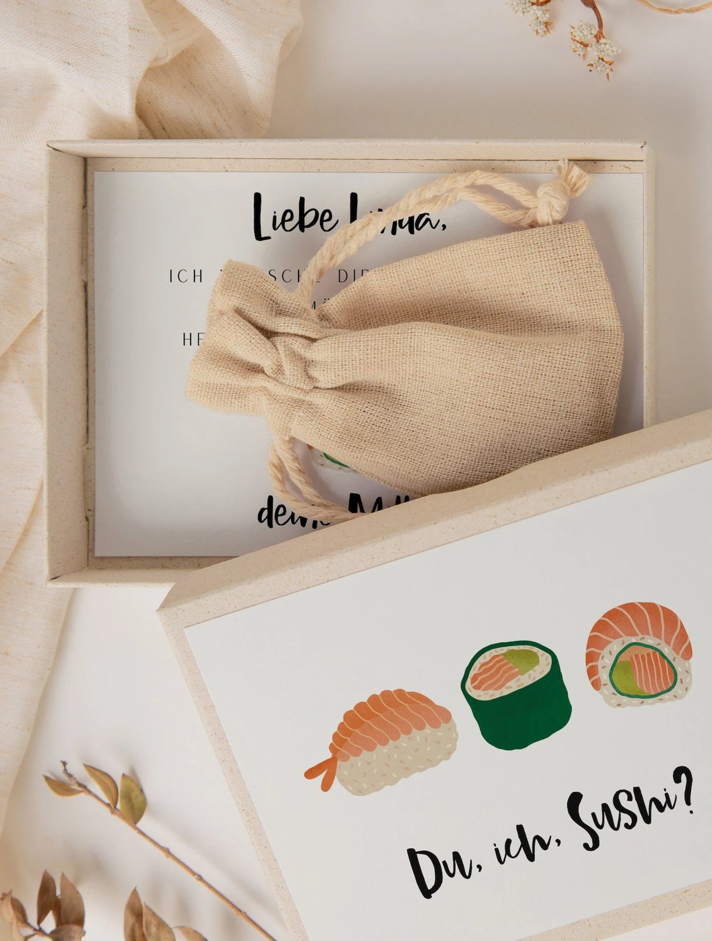 Geschenkschachtel Sushi Geburtstagsgeschenk
