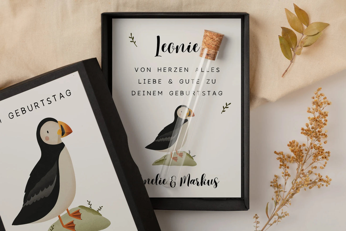 Geschenkschachtel Geburtstag Puffin Island - Geldgeschenk Papageientaucher