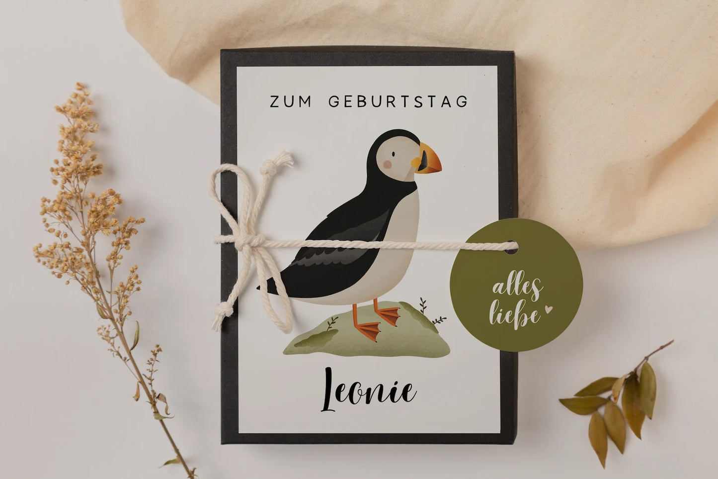 Geschenkschachtel Geburtstag Puffin Island - Geldgeschenk Papageientaucher