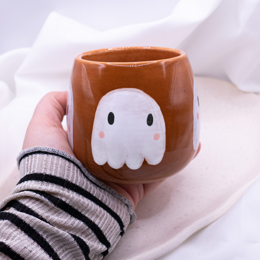 Tasse Geist handbemalt Halloween - Herbst Tasse Kaffeetasse