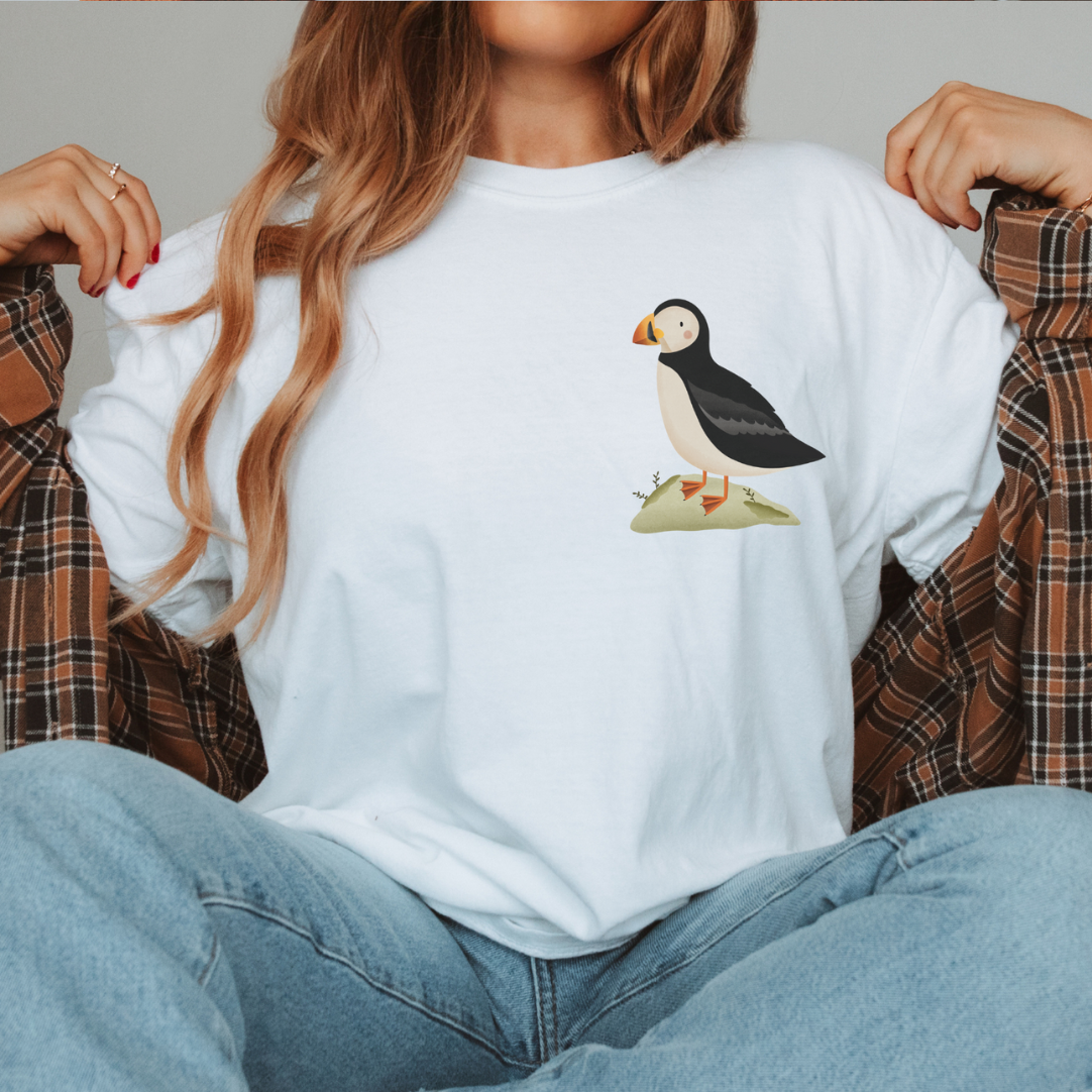 Tshirt Island Puffin - BIOBAUMWOLLE Papageientaucher Skandinavien Shirt - Iceland Souvenir